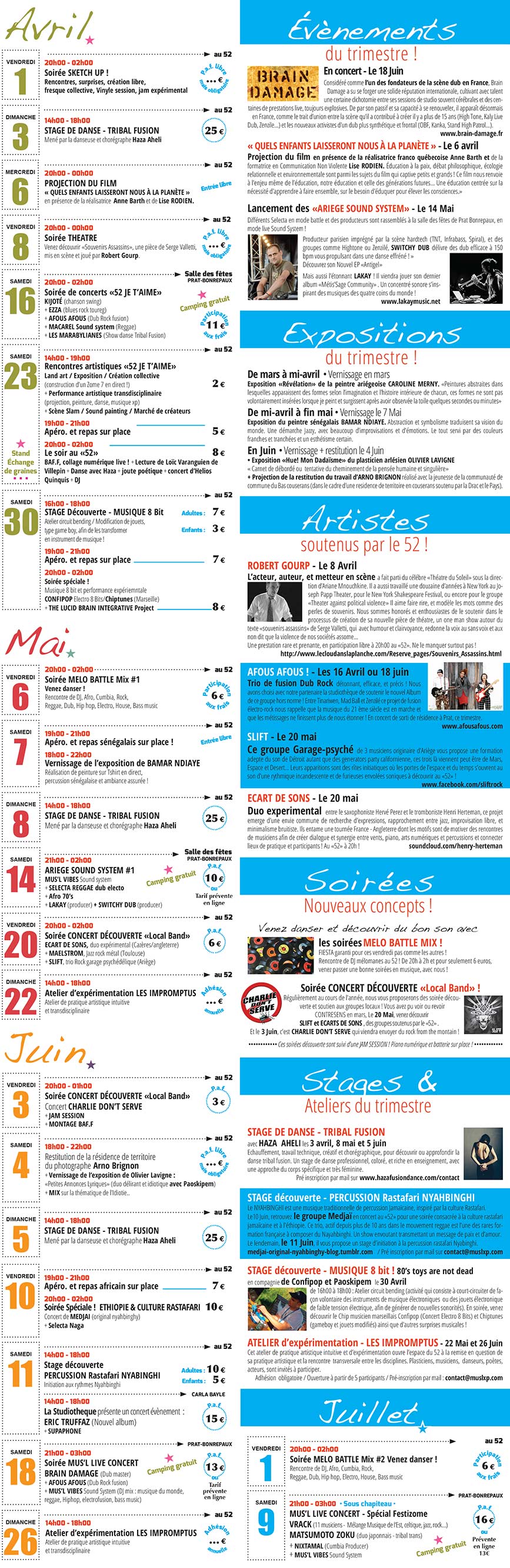 le 52 arts